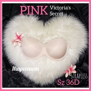 Pink Victoria's Secret Strapless Bra 36D